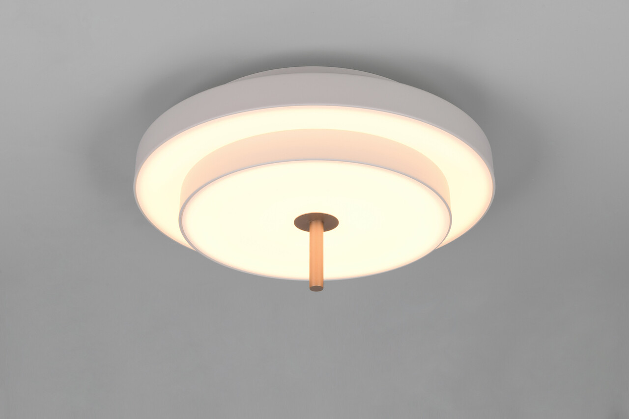 Plafoniera Keaton, TRIO, 40x20 cm, 34.5W, 1x SMD, metal, gri/auriu - imagine 6